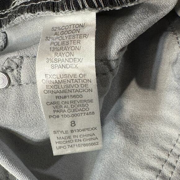 Democracy SZ 8 “Ab”technology Skinny Jeans Stretch Mid-Rise Pocket Zip-Fly Gray - Picture 8 of 9